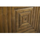 Square Bullseye Diamond Design Bamboo Wood Cabinet Sideboard